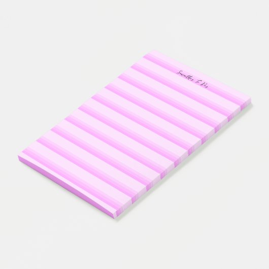 Schattigee lichtroze streep om te doen met lijnen  post-it® notes (Schuin)