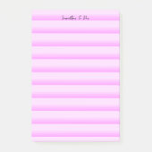 Schattigee lichtroze streep om te doen met lijnen  post-it® notes (Voorkant)