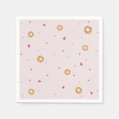 SCHATTIGEE LIEFDE & BAGELS | Katoen Snoep Roze | Servet (Voorkant)