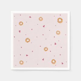 SCHATTIGEE LIEFDE & BAGELS | Katoen Snoep Roze | Servet