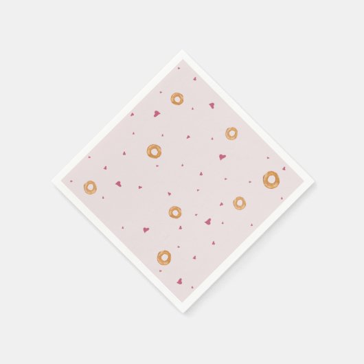 SCHATTIGEE LIEFDE & BAGELS | Katoen Snoep Roze | Servet (Hoek)