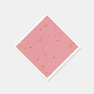 SCHATTIGEE LIEFDE & BAGELS   Zalm Roos roze   Servet