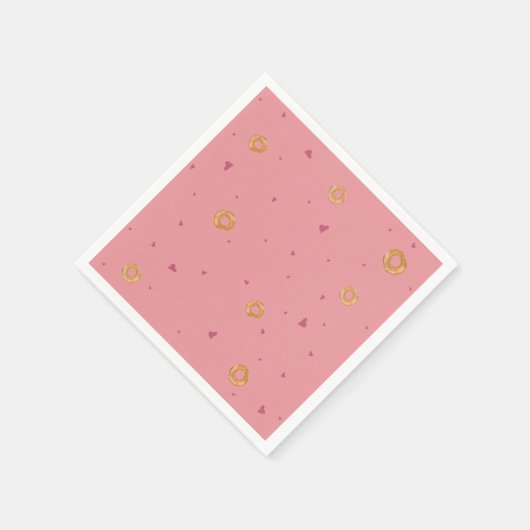 SCHATTIGEE LIEFDE & BAGELS | Zalm Roos roze | Servet (Hoek)