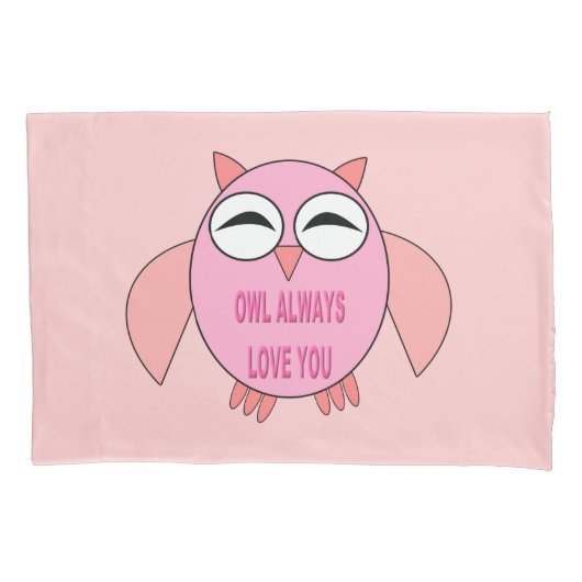 Schattigee Liefde Bericht Uil Kussensloop (Voorkant)