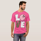 Schattigee Liefde Bowling Bowling T-shirt (Voorkant volledig)