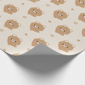 Schattigee liefde bruin Beer Cadeaupapier (Hoek)