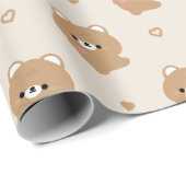 Schattigee liefde bruin Beer Cadeaupapier (Rol Hoek)