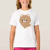 Schattigee liefde bruin Beer T-shirt (Voorkant)