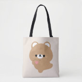 Schattigee liefde bruin Beer Tote Bag (Voorkant)