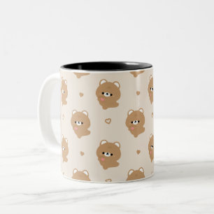 Schattigee liefde bruin Beer Tweekleurige Koffiemok