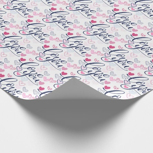 Schattigee liefde cadeaupapier (Hoek)