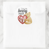 Schattigee liefde die je draagt veel Valentijns Ronde Sticker (Tas)