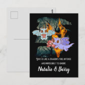 Schattigee Liefde Dragons Valentijn Kaart (Voorkant / Achterkant)