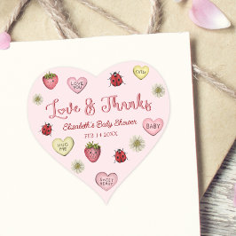 Schattigee Liefde en Bedankt Valentijnsdag Baby sh Hart Sticker