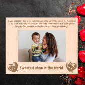 Schattigee Liefde Hart Bericht Moeder Valentijnse  Gegraveerde Lijstjes