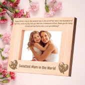 Schattigee Liefde Hart Bericht Moederdag Gift Hout Gegraveerde Lijstjes