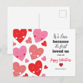Schattigee Liefde Hart Bijbel Valentijns Briefkaart (Voorkant / Achterkant)