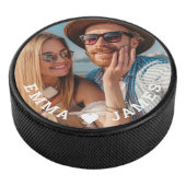 Schattigee liefde hart foto koppels gepersonalisee hockey puck (3/4)