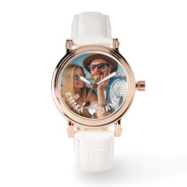 Schattigee liefde hart foto koppels gepersonalisee horloge