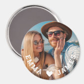 Schattigee liefde hart foto koppels gepersonalisee magneet (Voorkant / Achterkant)