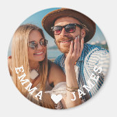 Schattigee liefde hart foto koppels gepersonalisee magneet (Voorkant)