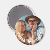 Schattigee liefde hart foto koppels gepersonalisee magneet (Voorkant / Achterkant)