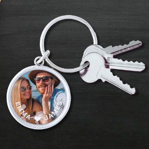 Schattigee liefde hart foto koppels gepersonalisee sleutelhanger