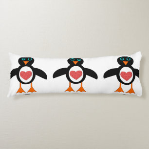 Schattigee liefde hart pinguïn lichaam kussen