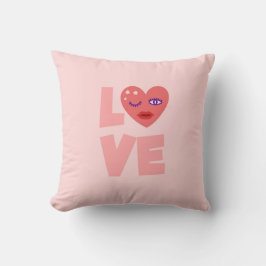 Schattigee Liefde Hart Roze Kleur Cartoon Patroon Kussen