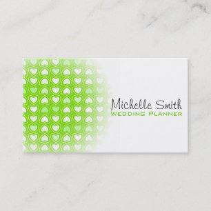 Schattigee liefde harten bruiloft planner visiteka visitekaartje