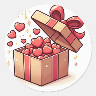 ​Schattigee Liefde Harten Gift Box Sticker