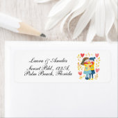 Schattigee Liefde & Harten Vrouwen Paar Retouradre Etiket (Insitu)