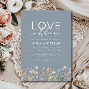 Schattigee liefde in Bloom Boho Wildflower Vrijgez Kaart