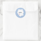 Schattigee liefde Polar Beer Ronde Sticker (Tas)