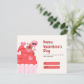 Schattigee liefde rode harten romantische Kinder k Feestdagenkaart (Staand voorkant)