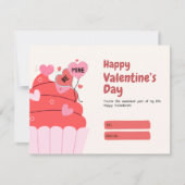 Schattigee liefde rode harten romantische Kinder k Feestdagenkaart (Voorkant)