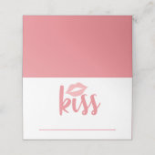 Schattigee liefde roze lippenstift kus bruiloft Vr Plaatskaartje (Buitenkant ongevouwen)