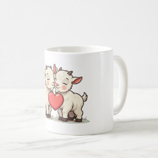 Schattigee liefde samen koffiemok