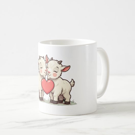 Schattigee liefde samen koffiemok (Voorkant rechts)