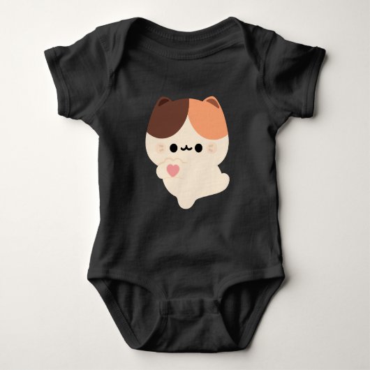 Schattigee liefde Tortie Cat Romper (Voorkant)