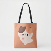 Schattigee liefde Tortie Cat Tote Bag (Voorkant)