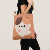 Schattigee liefde Tortie Cat Tote Bag (Dichtbij)