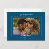 Schattigee liefde vis in de oceaan aangepaste foto briefkaart (Voorkant / Achterkant)