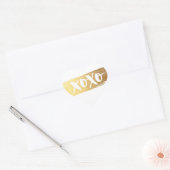 SCHATTIGEE LIEFDE XOXO HART modern gouden penseels Hart Sticker