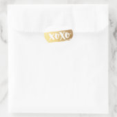 SCHATTIGEE LIEFDE XOXO HART modern gouden penseels Sticker (Tas)