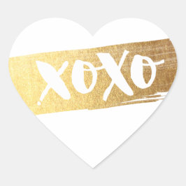 SCHATTIGEE LIEFDE XOXO HART modern gouden penseels Sticker