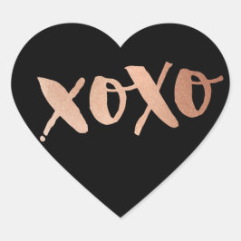 SCHATTIGEE LIEFDE XOXO HART modern roos goud trend Hart Sticker