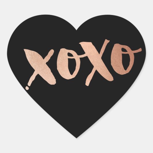 SCHATTIGEE LIEFDE XOXO HART modern roos goud trend Sticker (Voorkant)