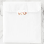 SCHATTIGEE LIEFDE XOXO HEART modern roos goud tren Hart Sticker (Tas)