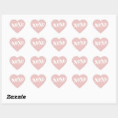 SCHATTIGEE LIEFDE XOXO HEART modern trendy wit bab Hart Sticker (Vel)